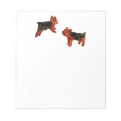 Dog Art Two Niedlich Terriers Notizblock (Vorderseite)