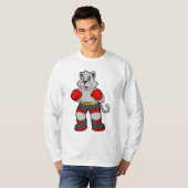 Dog as Boxer mit Boxhandschuhen T-Shirt (Vorne ganz)