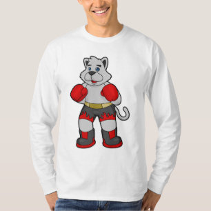 Dog as Boxer mit Boxhandschuhen T-Shirt