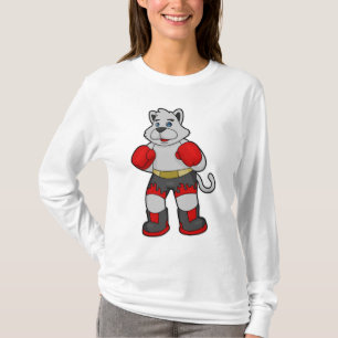 Dog as Boxer mit Boxhandschuhen T-Shirt