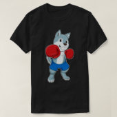 Dog as Boxer mit Boxhandschuhen T-Shirt (Design vorne)