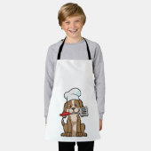 Dog as Cook with Chef's hat & Spatula Schürze (Getragen)