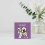 Dog Assistant Square Business Card Quadratische Visitenkarte (Stehend Vorderseite)