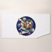 Dog Astronaut, space dog Badehandtuch (Badehandtuch)