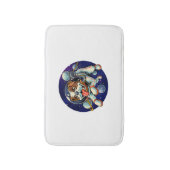 Dog Astronaut, space dog Badematte (Vorderseite Vertikal)