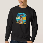 Dog At Beach Summer Vacation Sweatshirt (Vorderseite)