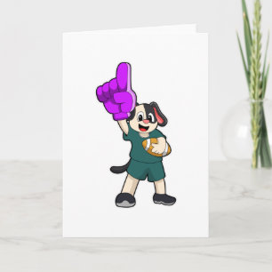 Dog at Football Sports Karte