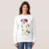 Dog at Football Sports Sweatshirt (Vorne ganz)
