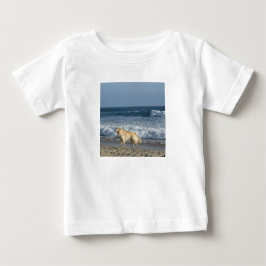 Dog At The Beach Baby T-shirt (Vorderseite)