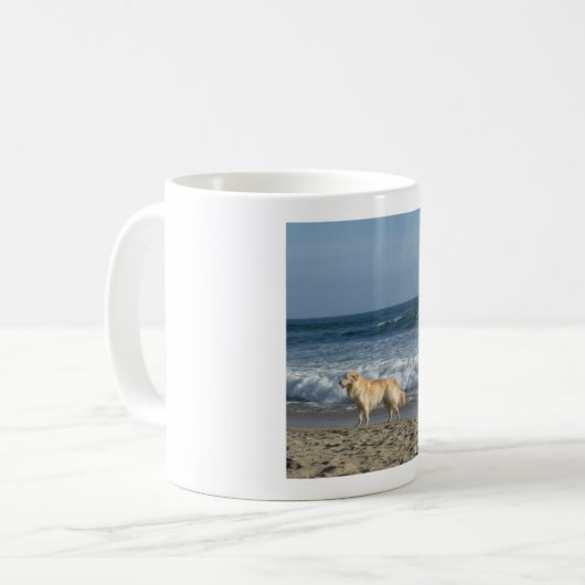 Dog At The Beach Kaffeetasse (Vorderseite Links)