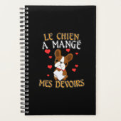 Dog Ate My Hausaufgaben - Französisches Zitat lern Planer (Vorderseite)