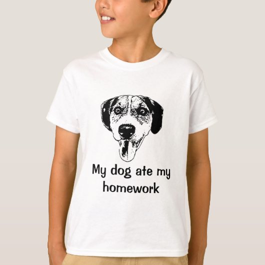 Dog ate my homework kids' t-shirt (Vorderseite)