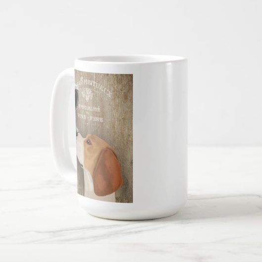 Dog Au Vin Beagle Kaffeetasse (Vorderseite Links)