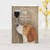 Dog Au Vin Beagle Karte (Gelbe Blume)