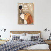 Dog Au Vin Beagle Leinwanddruck (Insitu (Schlafzimmer))