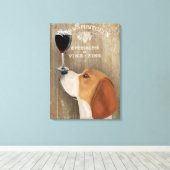 Dog Au Vin Beagle Leinwanddruck (Insitu (Holzboden))