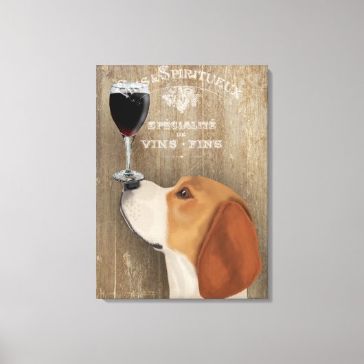 Dog Au Vin Beagle Leinwanddruck (Vorderseite)