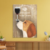 Dog Au Vin Beagle Leinwanddruck (Insitu (Wohnzimmer))