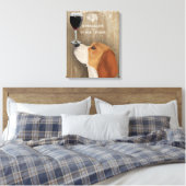 Dog Au Vin Beagle Leinwanddruck (Insitu (Schlafzimmer))