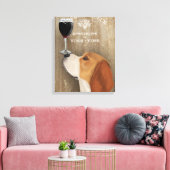 Dog Au Vin Beagle Leinwanddruck (Insitu (Wohnzimmer))