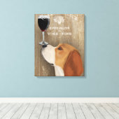 Dog Au Vin Beagle Leinwanddruck (Insitu (Holzboden))