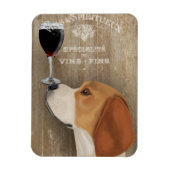 Dog Au Vin Beagle Magnet (Vertikal)
