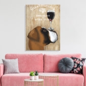 Dog Au Vin Boxer Leinwanddruck (Insitu (Wohnzimmer))