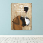 Dog Au Vin Boxer Leinwanddruck (Insitu (Holzboden))