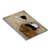 Dog Au Vin Boxer Notizblock (Rechte Seite)