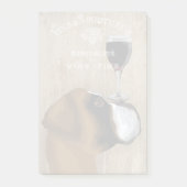 Dog Au Vin Boxer Post-it Klebezettel (Vorderseite)