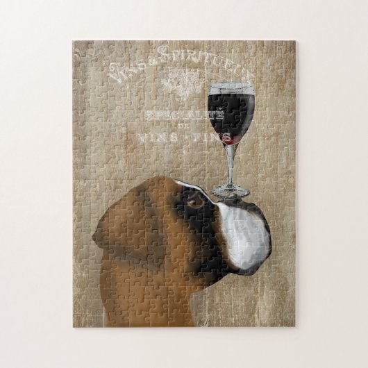 Dog Au Vin Boxer Puzzle (Vertikal)