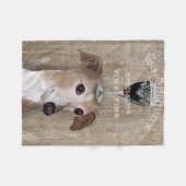 Dog Au Vin Greyhound Fleecedecke (Vorderseite (Horizontal))