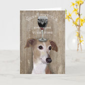 Dog Au Vin Greyhound Karte (Gelbe Blume)