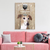 Dog Au Vin Greyhound Leinwanddruck (Insitu (Wohnzimmer))