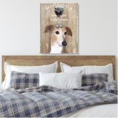Dog Au Vin Greyhound Leinwanddruck (Insitu (Schlafzimmer))