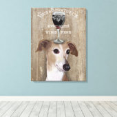 Dog Au Vin Greyhound Leinwanddruck (Insitu (Holzboden))