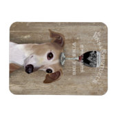Dog Au Vin Greyhound Magnet (Horizontal)