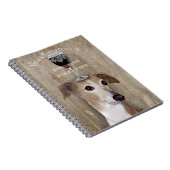 Dog Au Vin Greyhound Notizblock (Rechte Seite)
