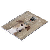 Dog Au Vin Greyhound Notizblock (Linke Seite)