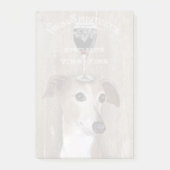 Dog Au Vin Greyhound Post-it Klebezettel (Vorderseite)