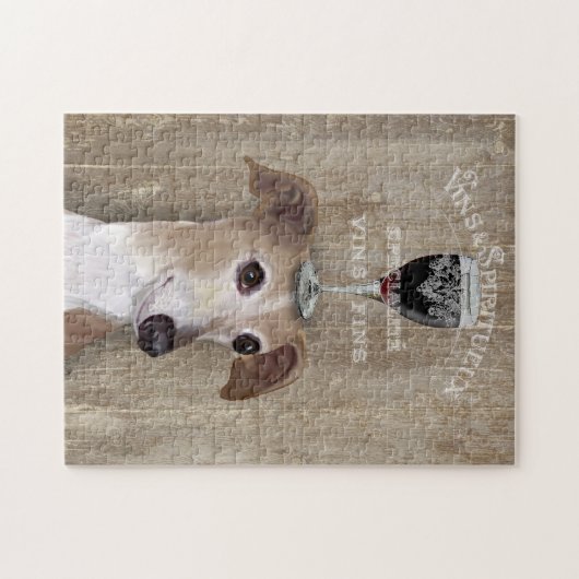 Dog Au Vin Greyhound Puzzle (Horizontal)