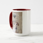 Dog Au Vin Greyhound Tasse (Vorderseite Links)