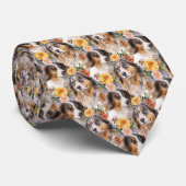 Dog Aussie Lover Canine Retro Custom Tie Krawatte (Gerollt)