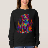 Dog Australian Shepherd Camping Sweatshirt (Vorderseite)