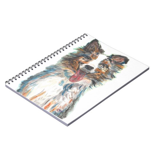 Dog-Australian Shepherd Notizblock (Linke Seite)