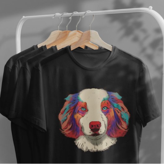Dog Australian Shepherd Realistic T-Shirt