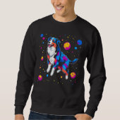 Dog Australian Shepherd Space Sweatshirt (Vorderseite)