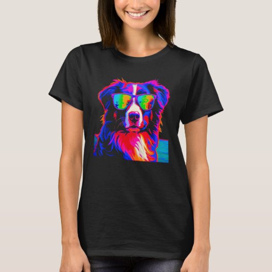 Dog Australian Shepherd Summer T-Shirt (Vorderseite)