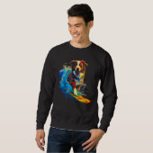 Dog Australian Shepherd Surfer Sweatshirt (Vorne ganz)
