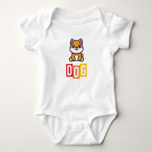 Dog Baby Jersey Bodysuit Baby Strampler